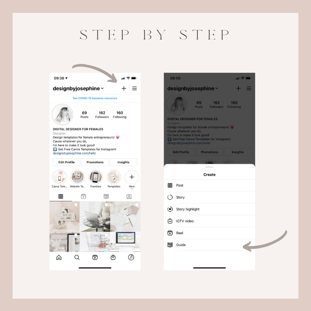 Step by step learn how to create Instagram Guides