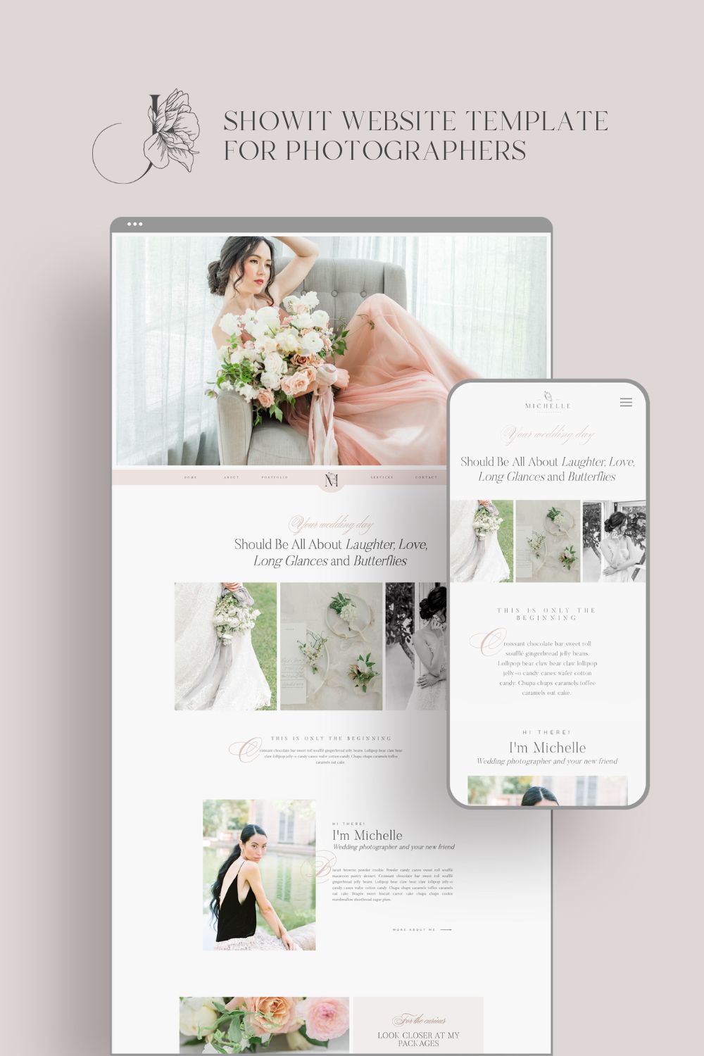 A Showit Website Template customized by two photographers