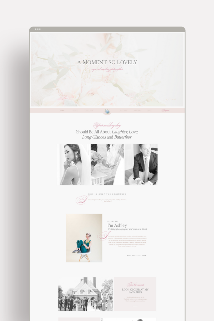 Customized Showit template