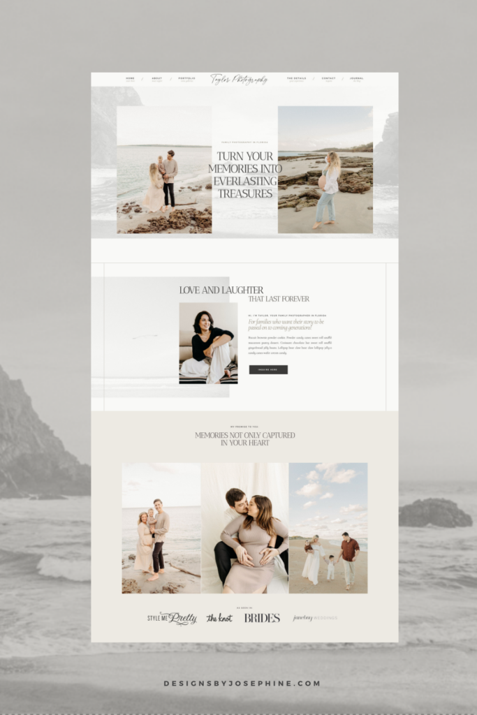Showit Website Template for Family Photographers