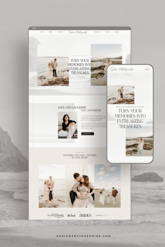 A Showit Template for Family and Motherhood Photographers
