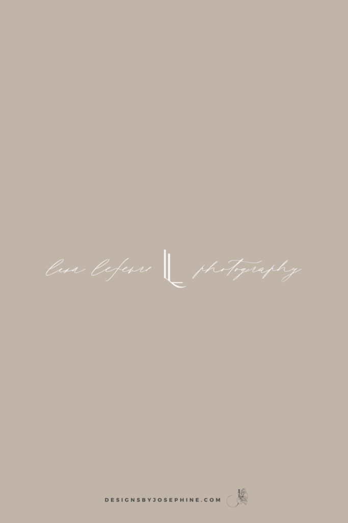 Secondary Logo for a family photographer, it's a simple but elegant and high end branding with a mix of sans serif and script fonts.