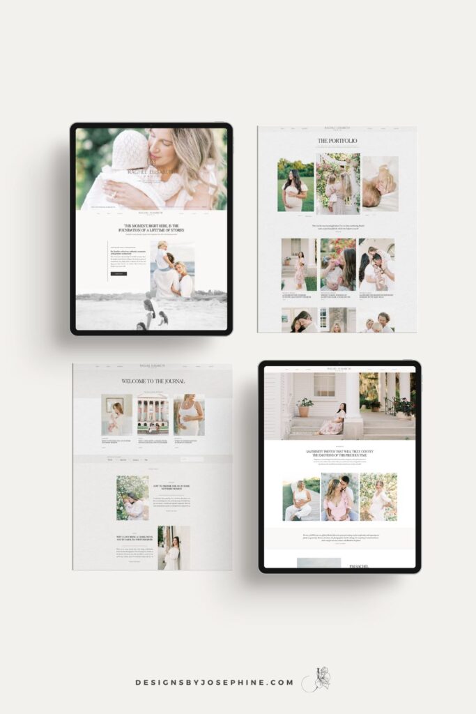 A Showit website for a family photographer