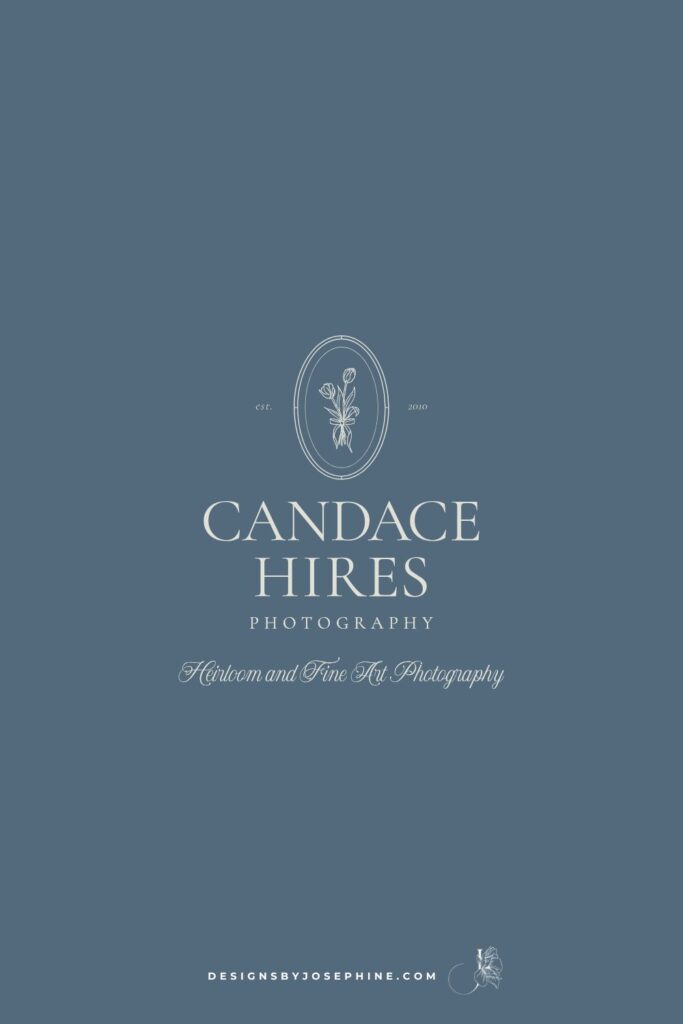 A Custom Brand for Luxury Heirloom and Motherhood Photographer Candace Hires inspired by the gandmillenial style and Feltman brothers. 